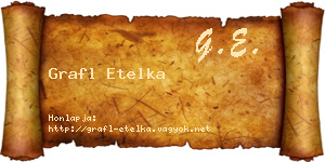 Grafl Etelka névjegykártya